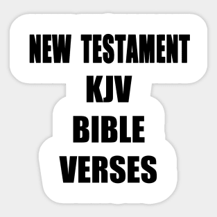 "NEW TESTAMENT KJV BIBLE VERSES" Text Typography Sticker